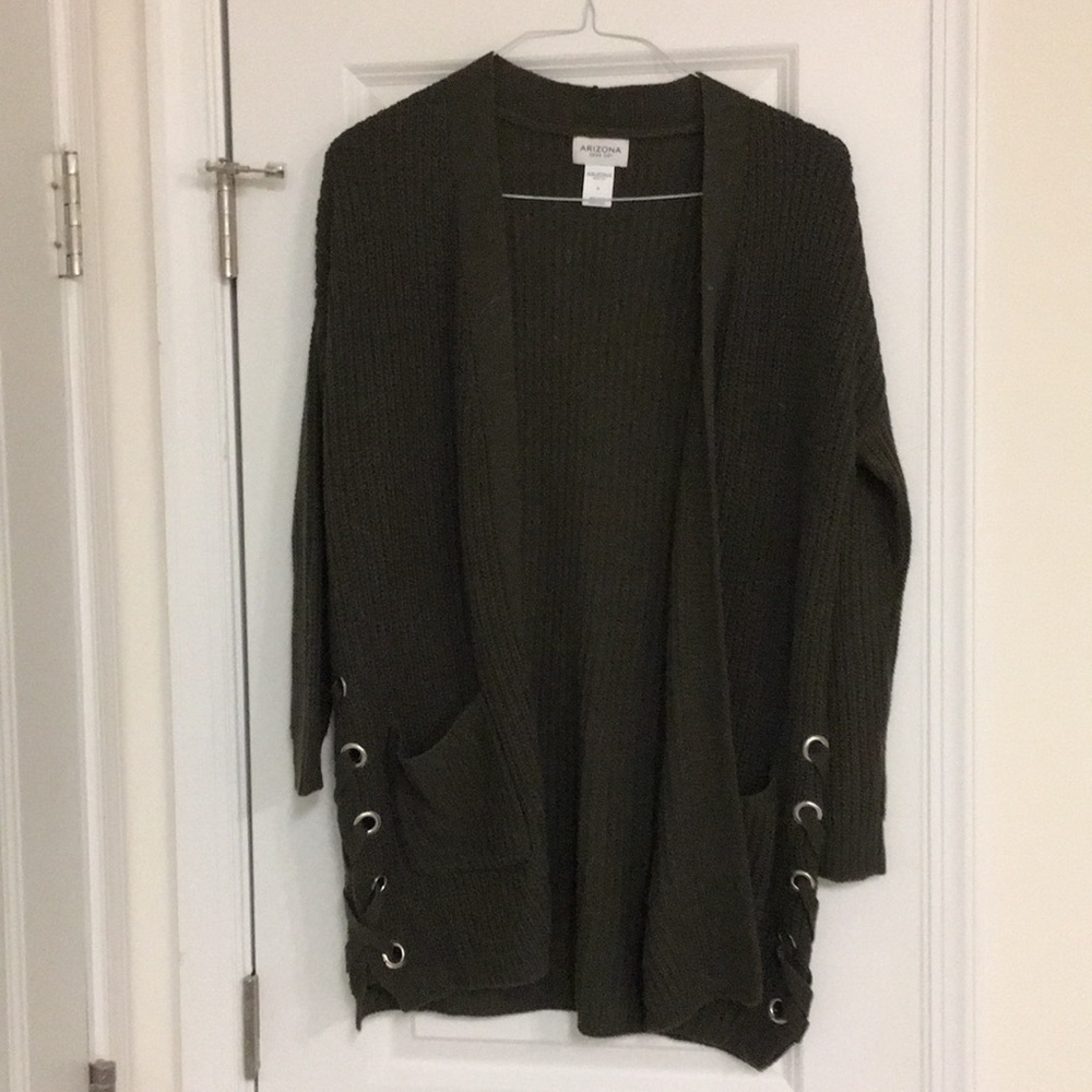 Olive green cardigan